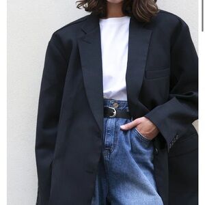 The Frankie Shop Black Oversized Blazer